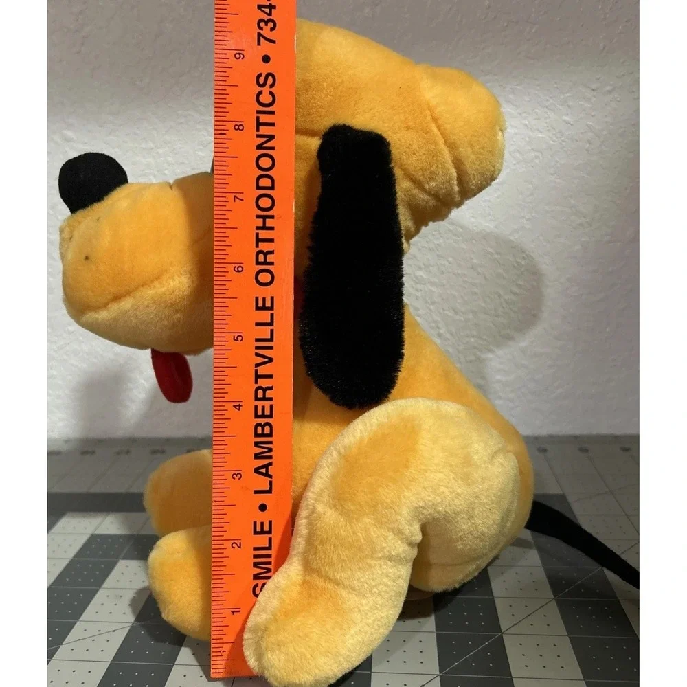 Walt Disney World Pluto Dog 9.5 in Plush Vintage 1980s Sitting Red Collar Puppy